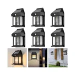 Anricom 6pcs Solar Fence Lights, Motion Sensor Outdoor Light, 3