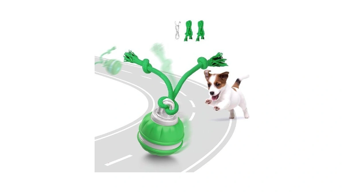 Muhhiba Interactive Dog Toys Rolling Ball For Puppy/small Dogs (green)