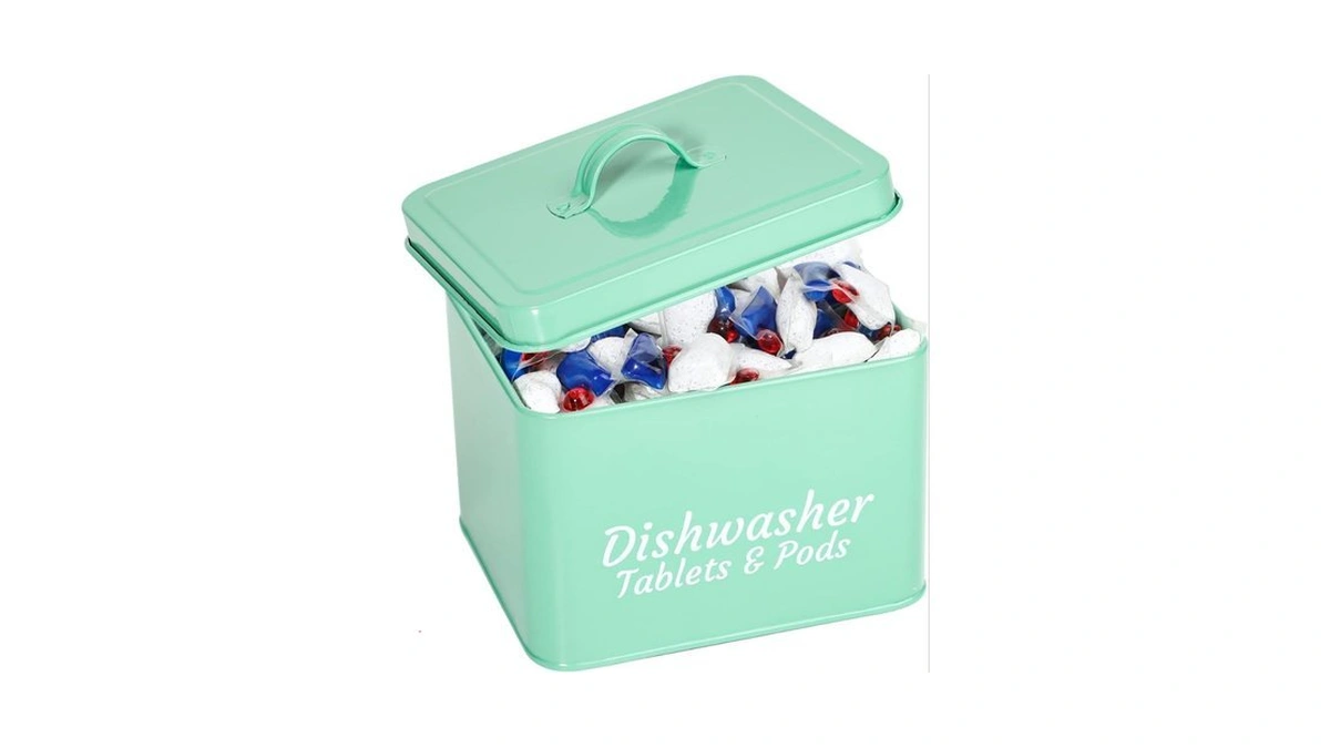 Webake Laundry Pods Container, Dishwasher Pod Container Tablet Holder, Farmhouse