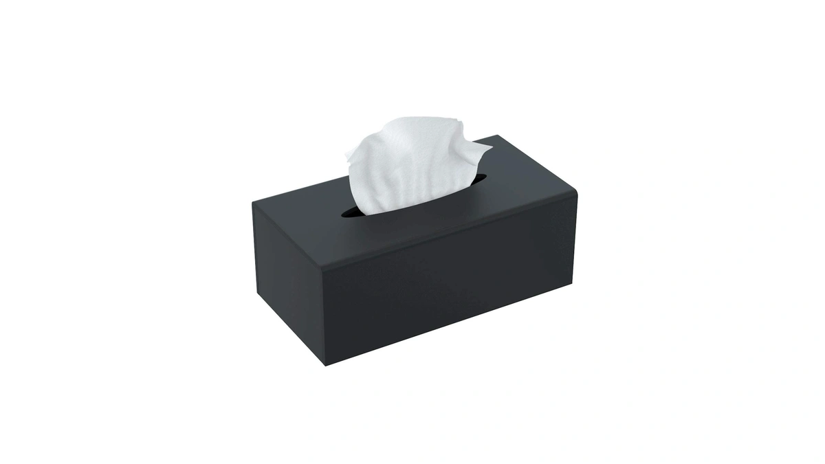 Femeli Acrylic Tissue Box Cover Rectangular - Matte Solid Cube