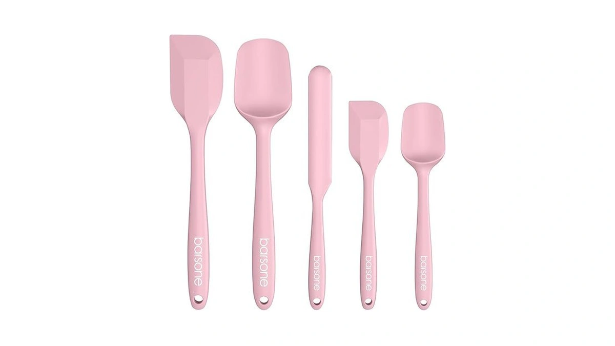 Barsone 5-piece Silicone Spatula Set - Heat Resistant 446°f Food