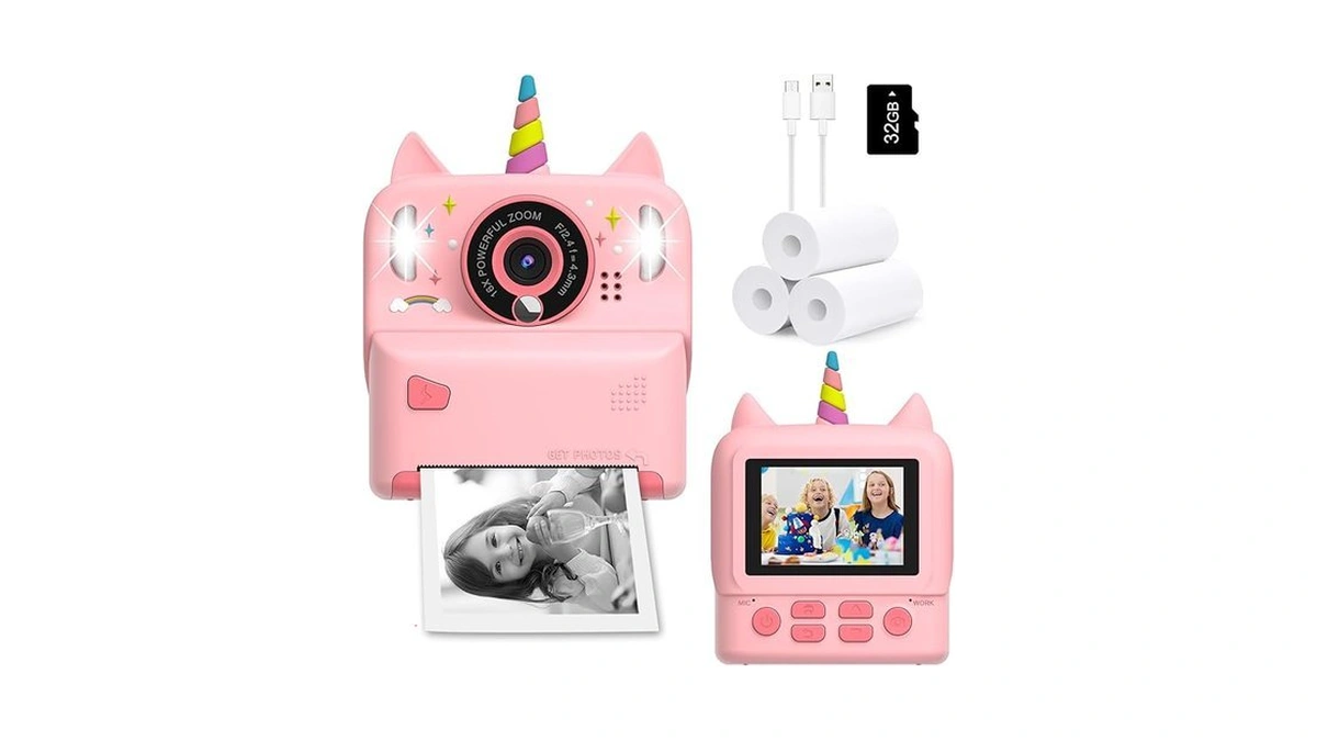 Instant Print Camera For Kids - Christmas Birthday Gift Toy
