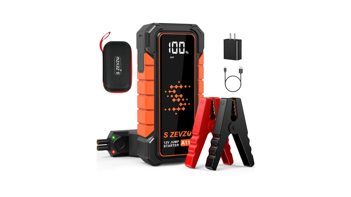 S Zevzo A11 Jump Starter, Upgraded 5000a Car Battery Jumper