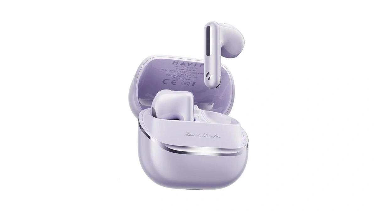 Havit Space T1 Wireless Earbuds, Adaptive Hybrid Active Noise Cancelling