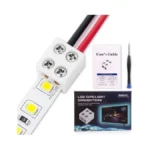 20 Pack 2 Pin 8mm Led Strip Connectors, Solderless Screw