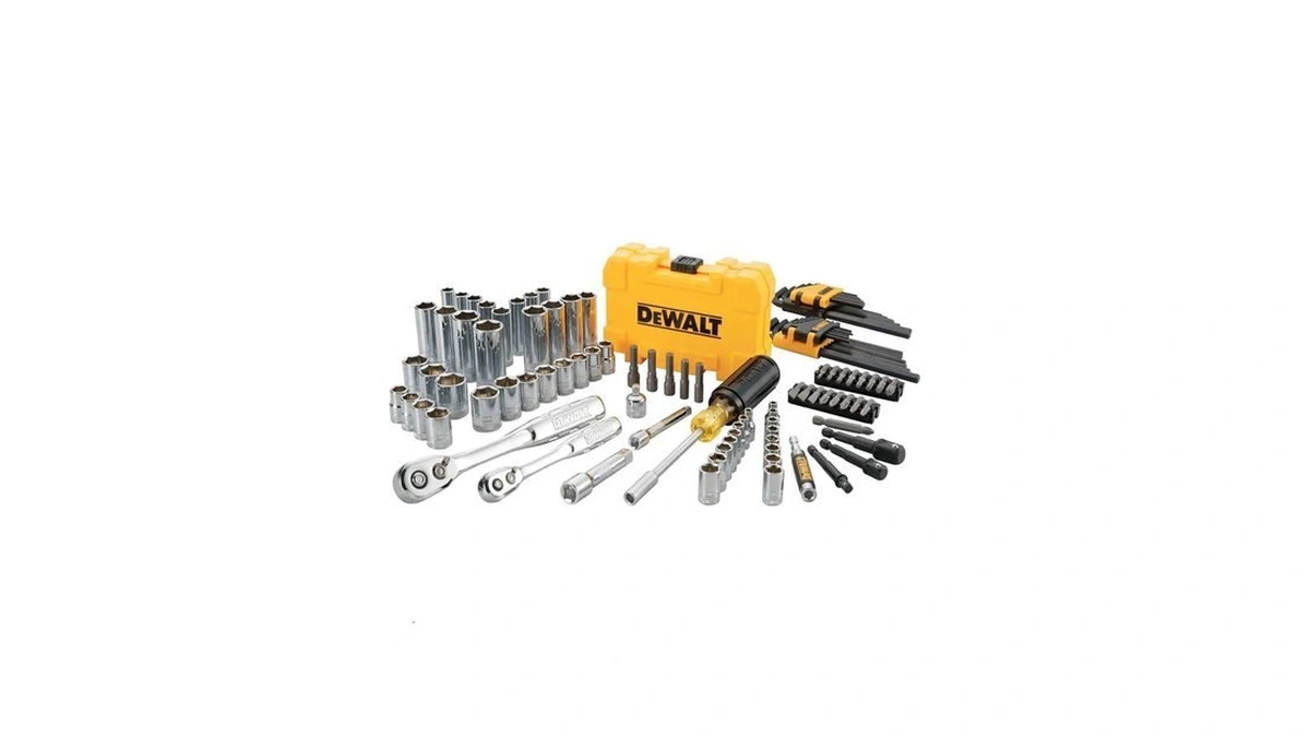 Dewalt Mechanics Tools Kit And Socket Set, 1/4" & 3/8"