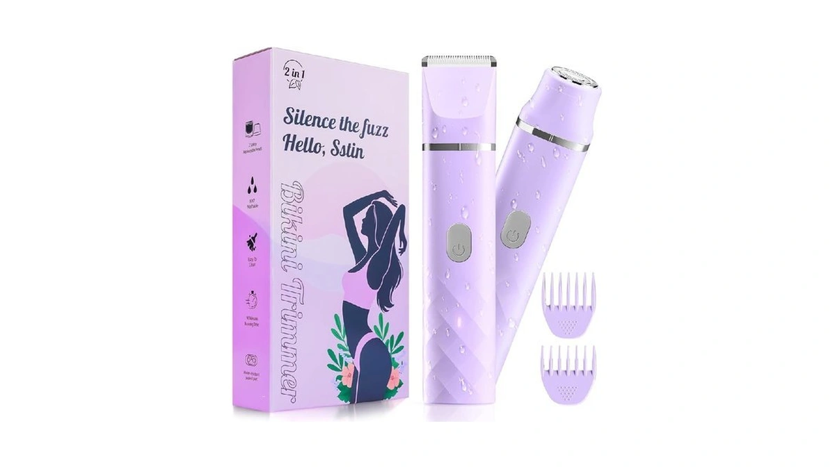 Bikini Trimmer For Women, Ipx7 Waterproof, Painless Rechargeable Electric Razor