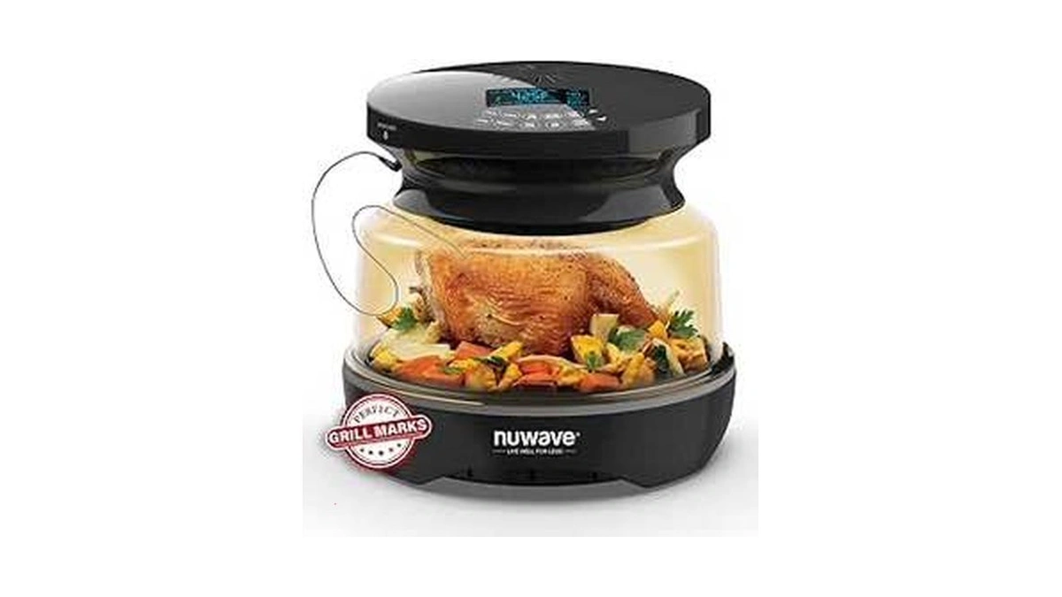 Nuwave Infra-red Primo Grill Oven, Integrated Smart Thermometer, Nonstick Grill