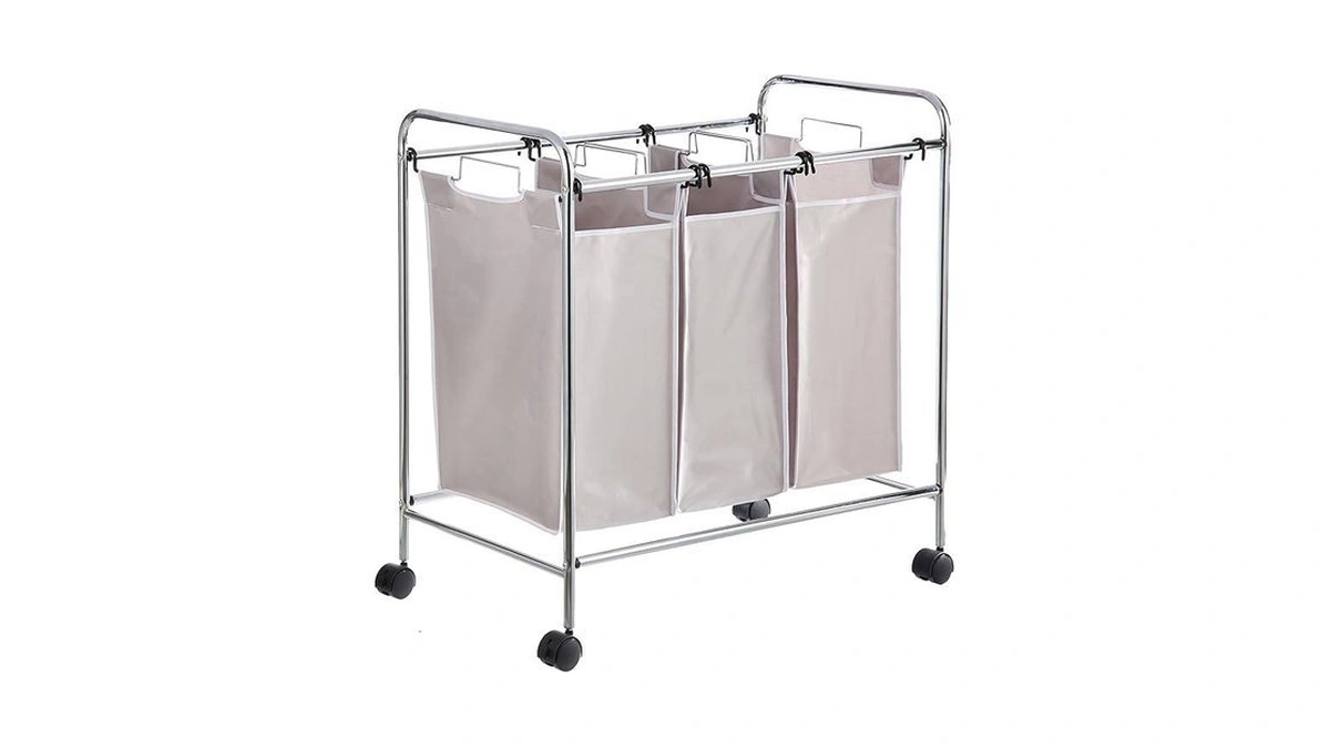 Amazon Basics 3-bag Laundry Sorter With Removable Bags, Metal Frame,