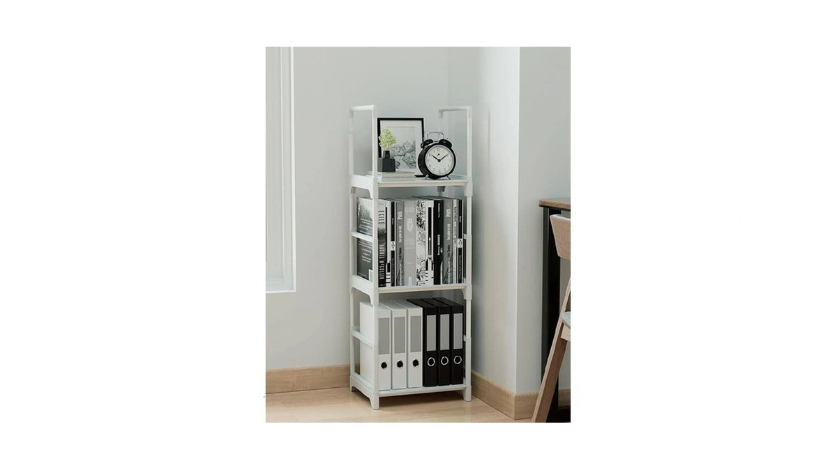 Fiducial Home 3 Tiers Small Bookshelf For Small Spaces White