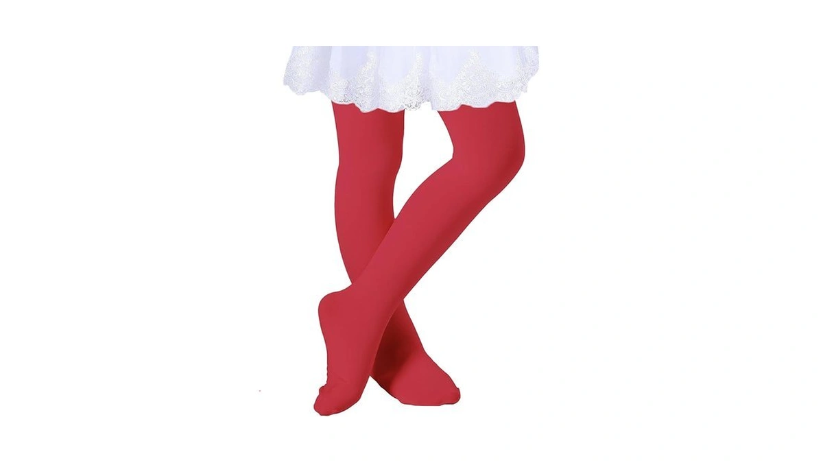 Dipug Girls Red Tights Toddler Dance Footed Kids Ballet School