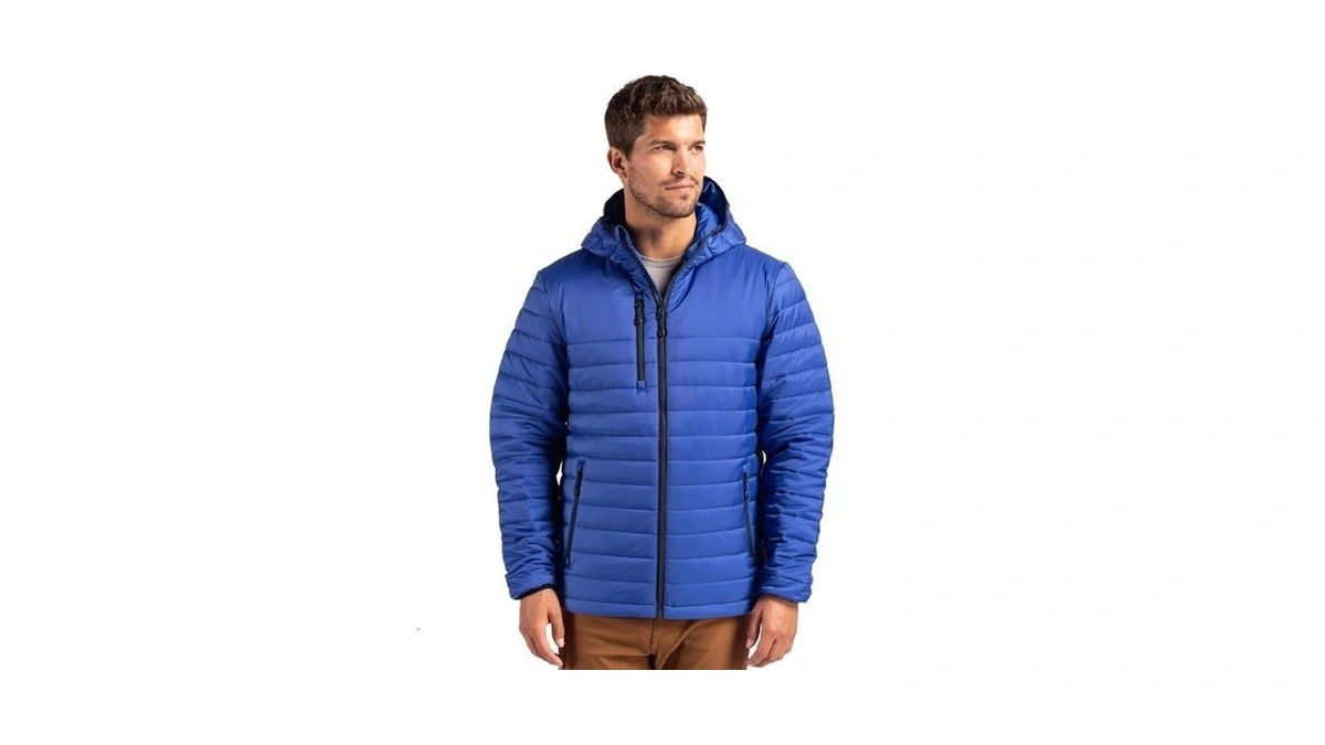 Clique Valhalla Eco Full Zip Mens Puffer Jacket, Royal Blue,