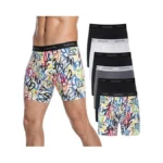 Expertoftio Cotton Men's Underwear Boxer Briefs Pack, 6 Inch, Breathable,