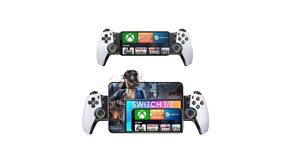 Kickdot Wireless Phone Controller For Iphone/android/ipad Mini With Hall Joystick,