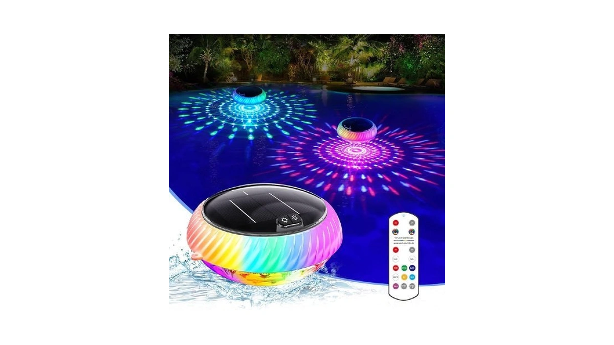 Askyli Floating Pool Lights, Ip68 Waterproof Solar Pool Lights That