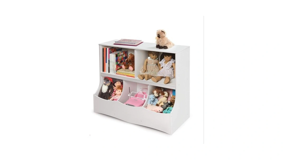 Badger Basket Multi-bin Storage Cubby For Kids - Toy Organizer