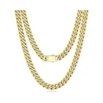 Jewlpire 18k Gold Plated Chain Necklace For Men, 5mm Cuban