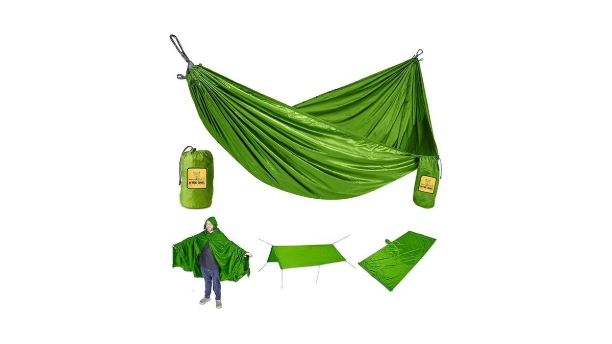 Wise Owl Outfitters 4-in-1 Camping Hammock – 400lbs Portable Hammock,