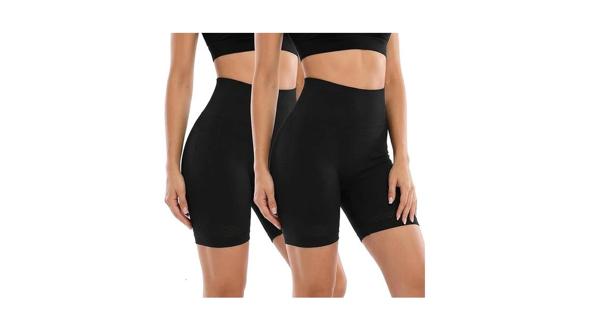 2 Pack High Waisted Shorts For Women,tummy Control & Squat-proof