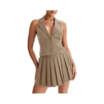 Cicy Bell Womens Summer 2 Piece Outfits V Neck Blazer