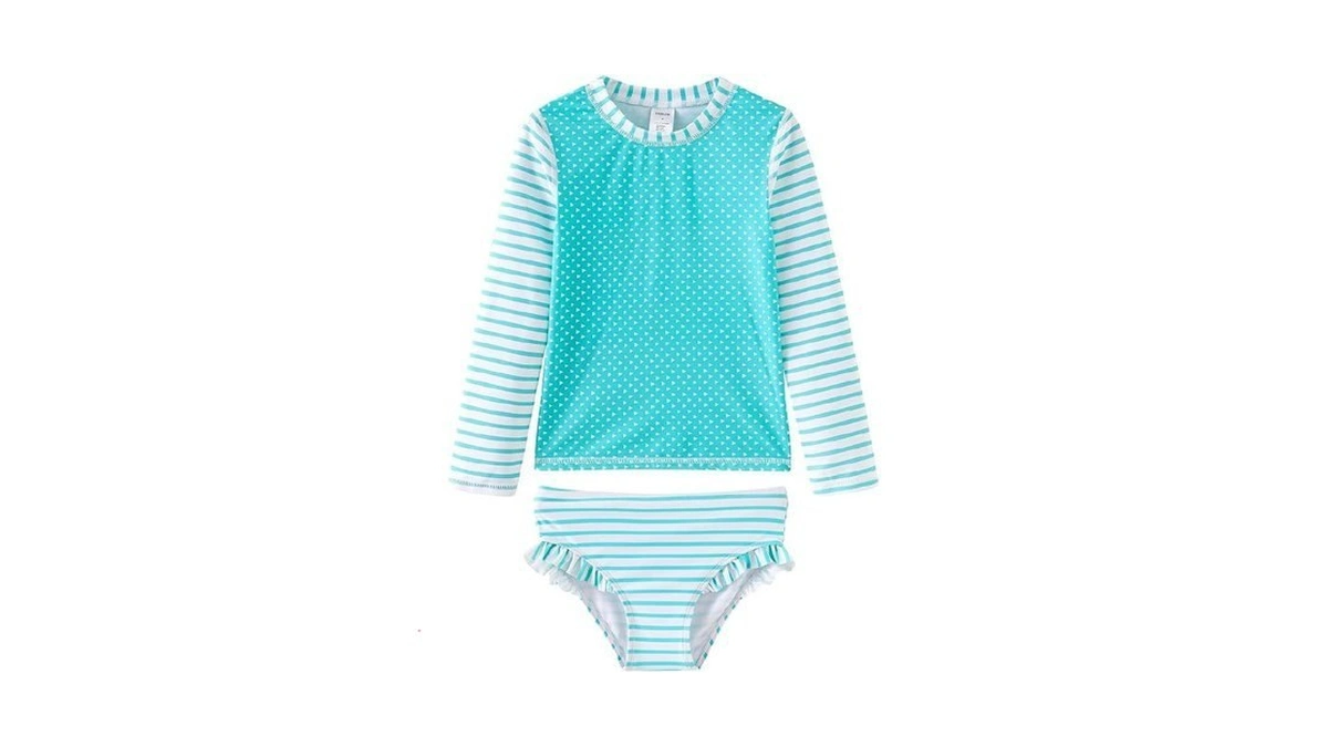 Umelok Baby Girls' Swimwear Rashguard Swimsuit Long Sleeve Bathing Suit