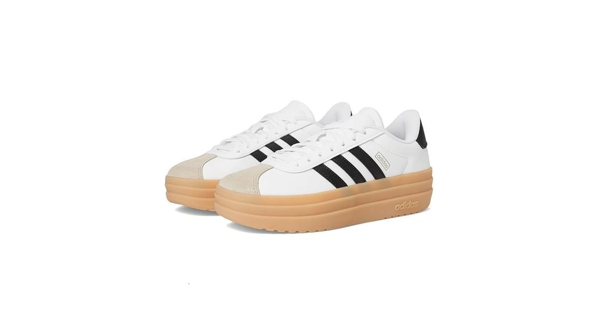 Adidas Unisex-kid's Vl Court Bold, White/black/wonder Beige, 5