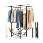 Gtuibugt Portable Foldable Clothes Drying Rack - Adjustable Double Extendable