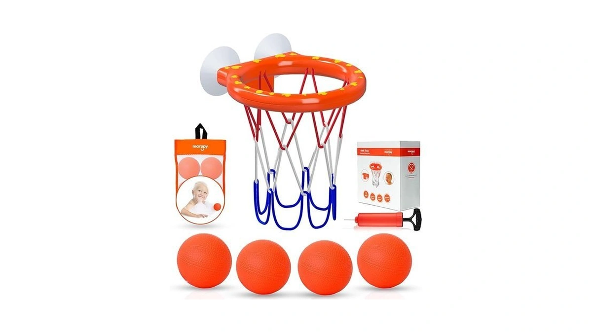 Bath Toys – Bathtub Basketball Hoop For Toddler | Bath