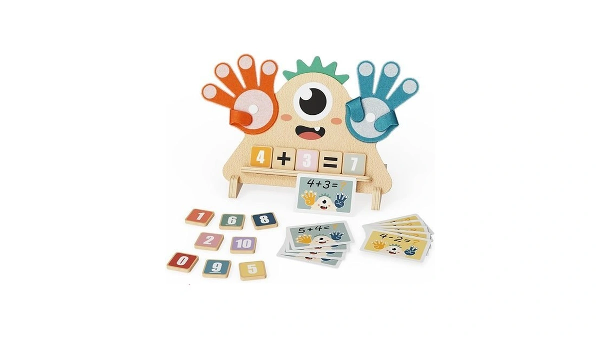 Paisure Finger Counting Math Toy For Kids 3-5, Montessori Monster