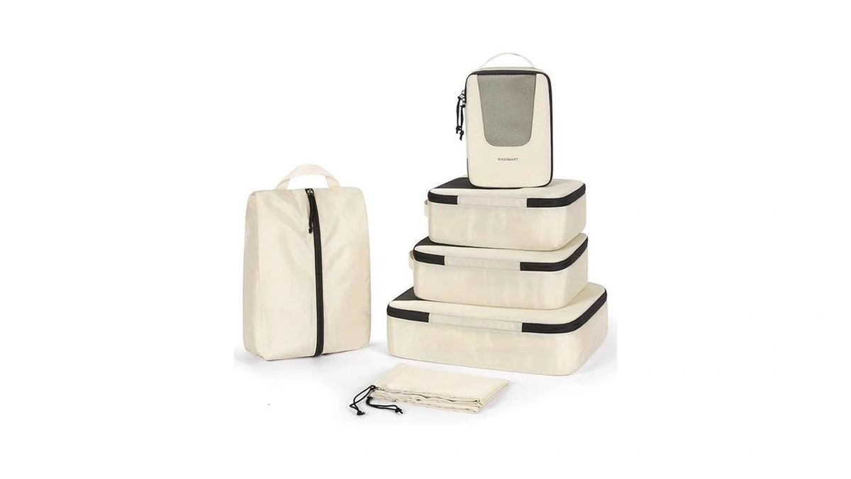 Bagsmart Compression Packing Cubes For Travel, 6/5/4set Lightweight Packing Organizers,