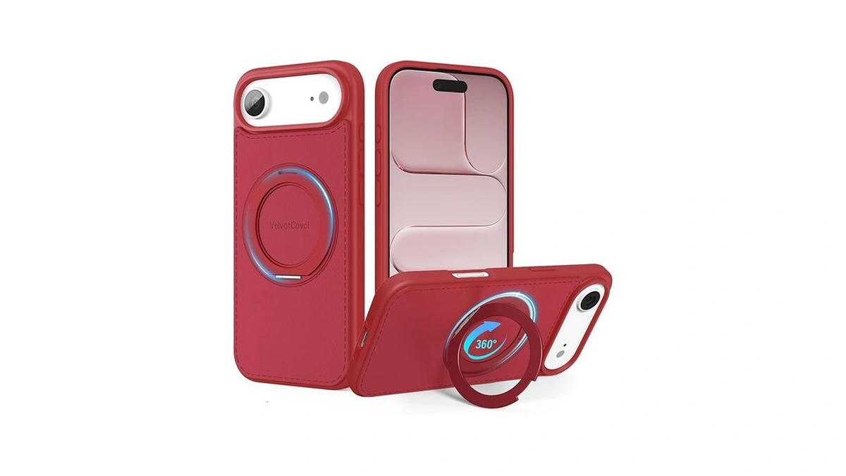 Velvotcovol For Iphone 17 Air Case [360° Rotatable Stand][17ft Military-grade