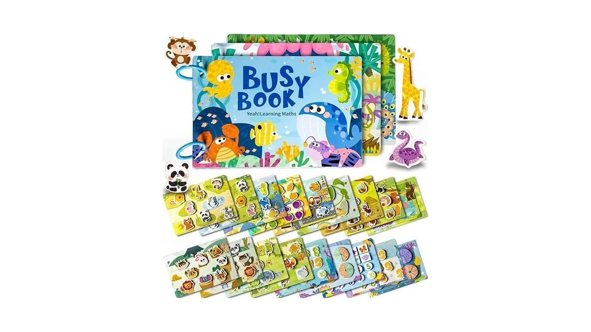 Kids King 3 Pack Busy Books For Toddlers, Montessori Quiet