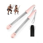 Vividpulse Pink 2pcs Weighted Ropeless Battle Ropes For Home Gym