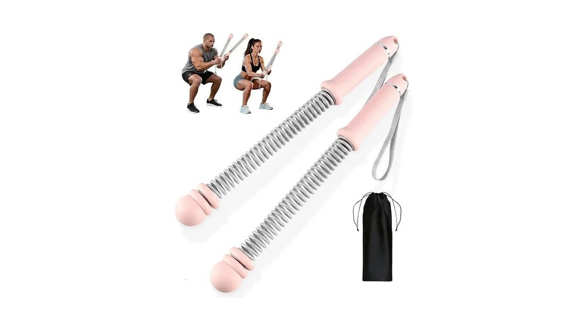 Vividpulse Pink 2pcs Weighted Ropeless Battle Ropes For Home Gym