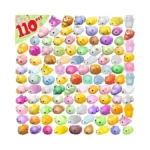 Dioju 110 Pcs Mochi Squishy Toy, Mini Kawaii Squishies Bulk