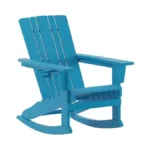 Flash Furniture Halifax Adirondack Rocking Chair With Cup Holder, Weather