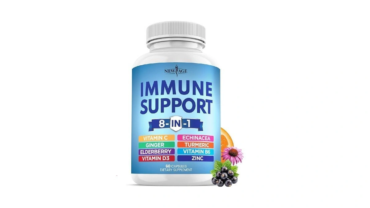 New Age 8 In 1 Immune Support Booster Supplement With