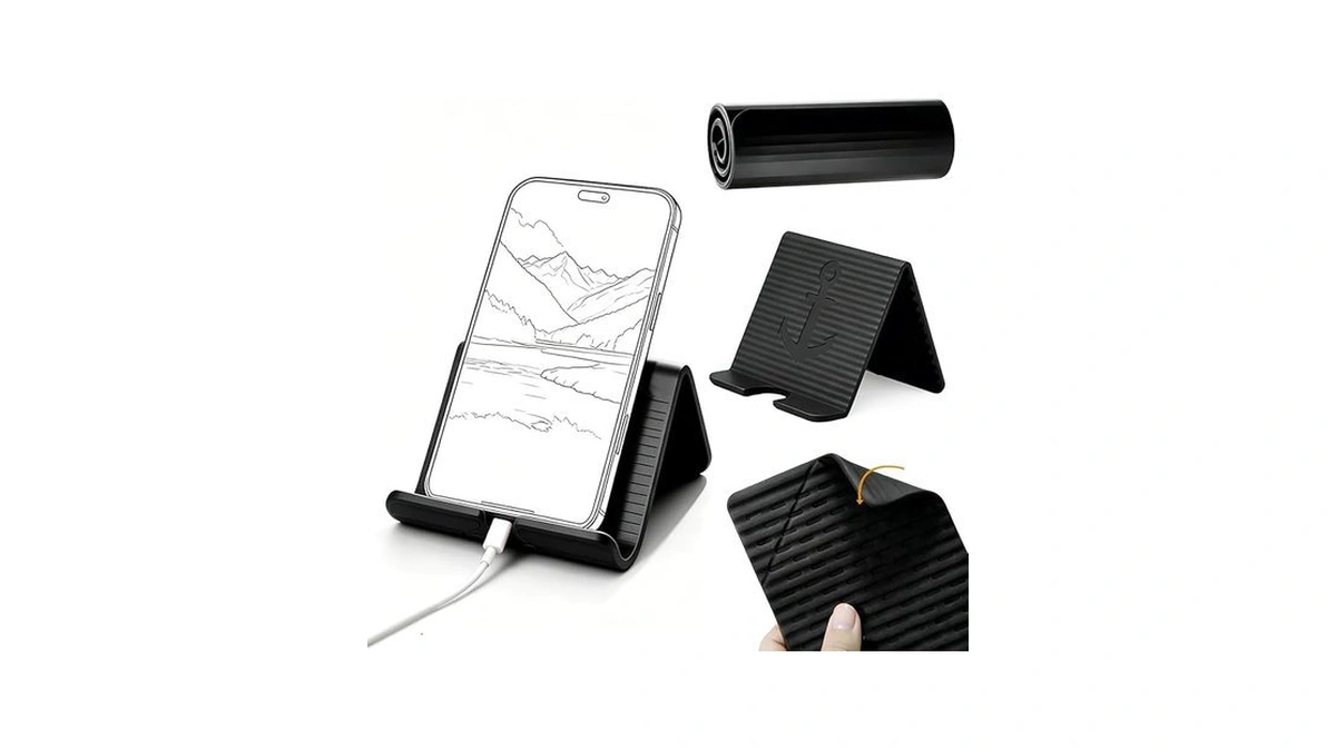 Portable Foldable Silicone Phone Holder, Multi-angle Adjustable Stand For Mobile