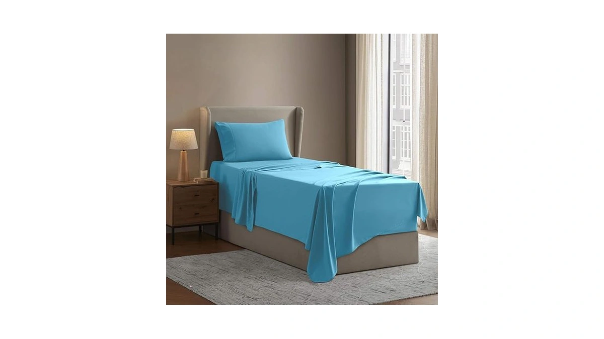 Nestl Twin Bed Sheet Set - Bright Blue - Instantly