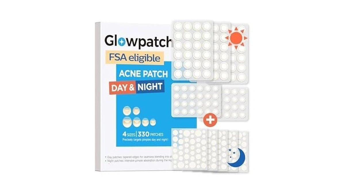 Glowpatch Pimple Patches For Face, Invisible Acne Patches 330 Count,