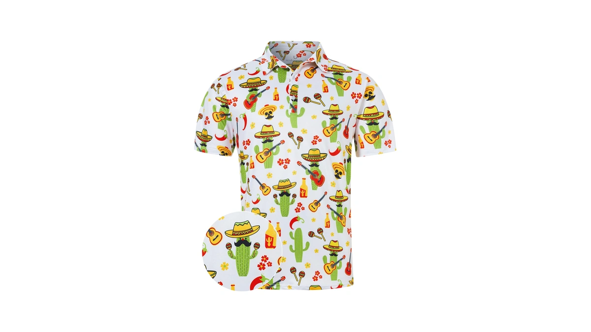 Uideazone Mens Polo Shirts Maxico Party Golf Shirts For Men