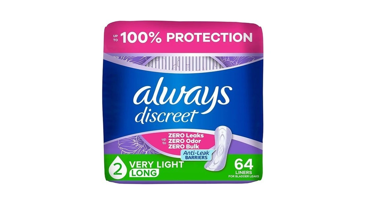 Always Discreet Incontinence Panty Liners For Women With Bladder Leaks,