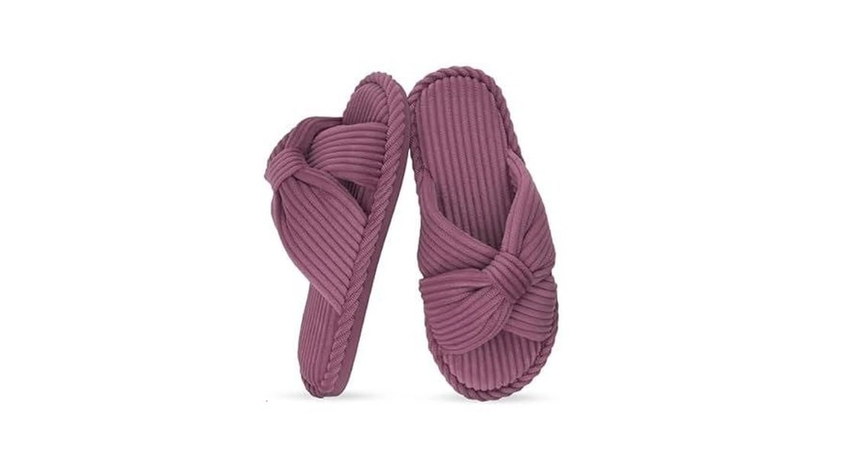 Ipsae House Slippers For Woman Memory Foam Open Toe Slippers