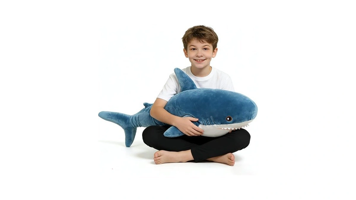 Morismos 31inch Giant Shark Stuffed Animal Plush, Large Stuffed Shark