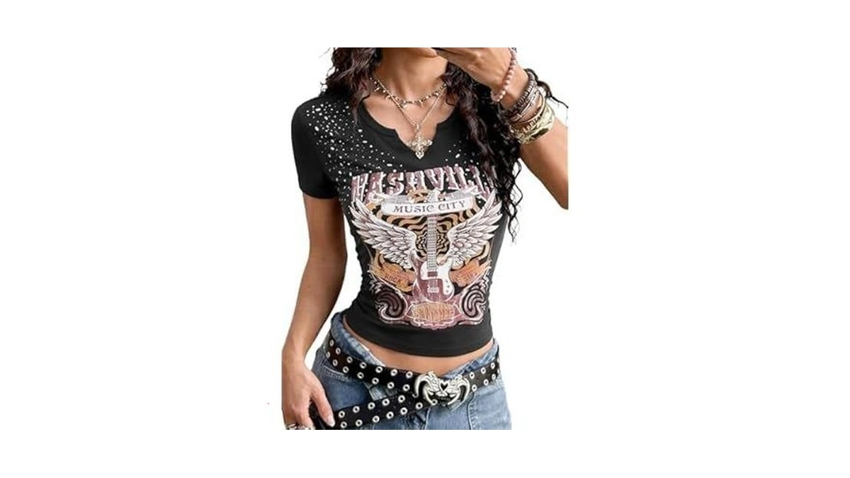 Takeyal Nashville Tshirt Outfits For Women Summer Cute Sexy Graphic