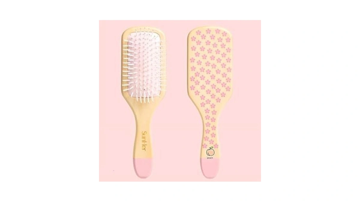 Sunher Wooden Hair Brush For Women - Detangling Hair Brush