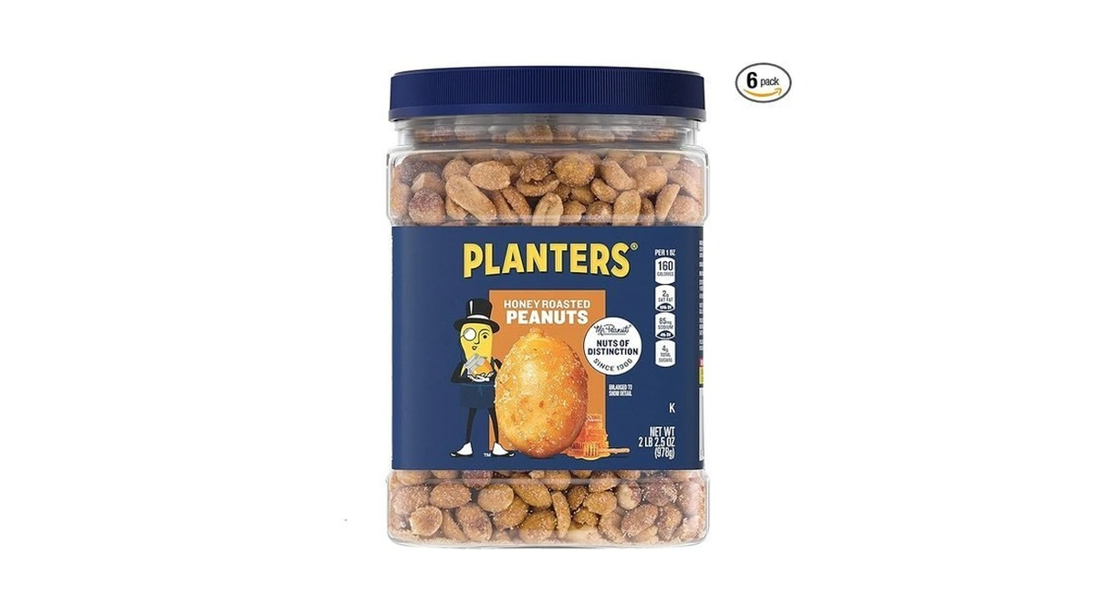 Planters Honey Roasted Peanuts (2.16 Lb Container) 6pk