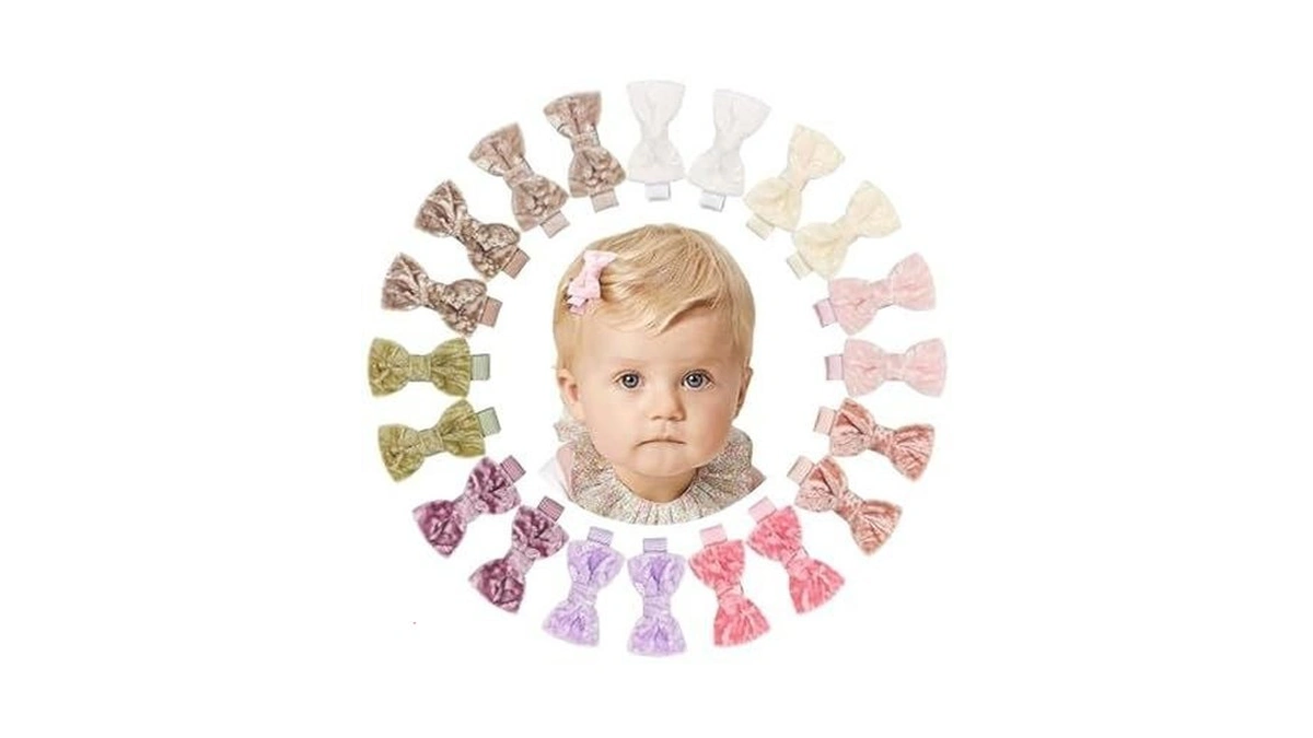 Céllot Baby Bows Velvet Hair Bows With Fully Lined Hair