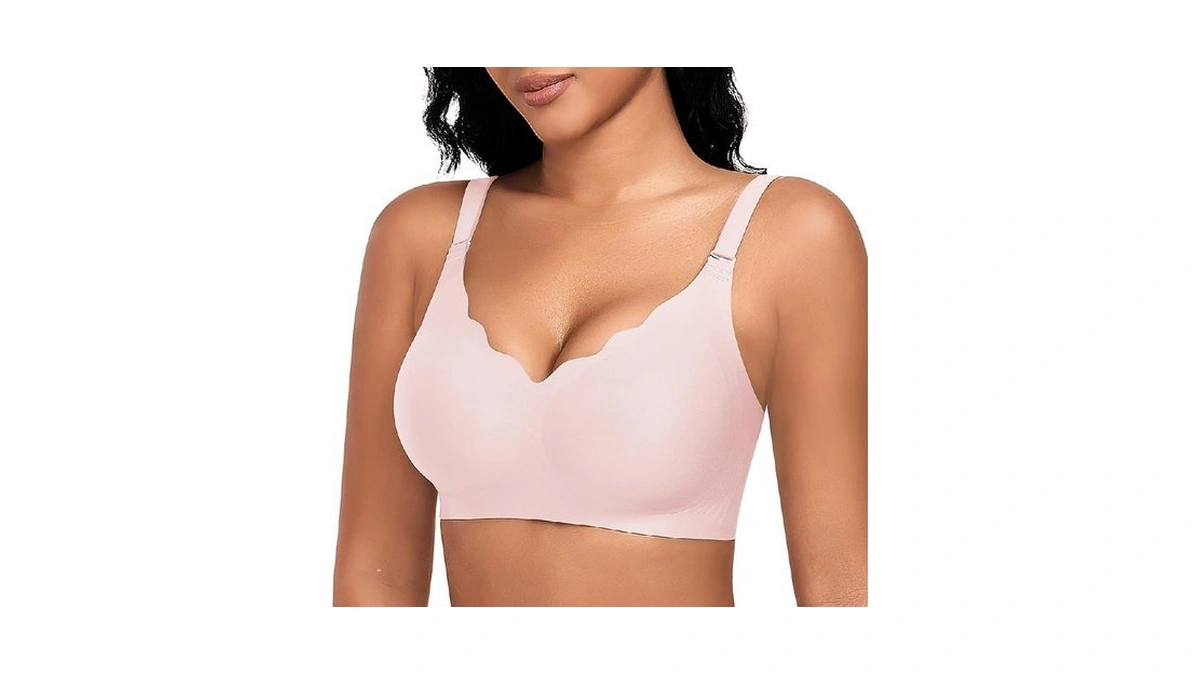Documo Wireless Bras For Women No Underwire Push Up Bra