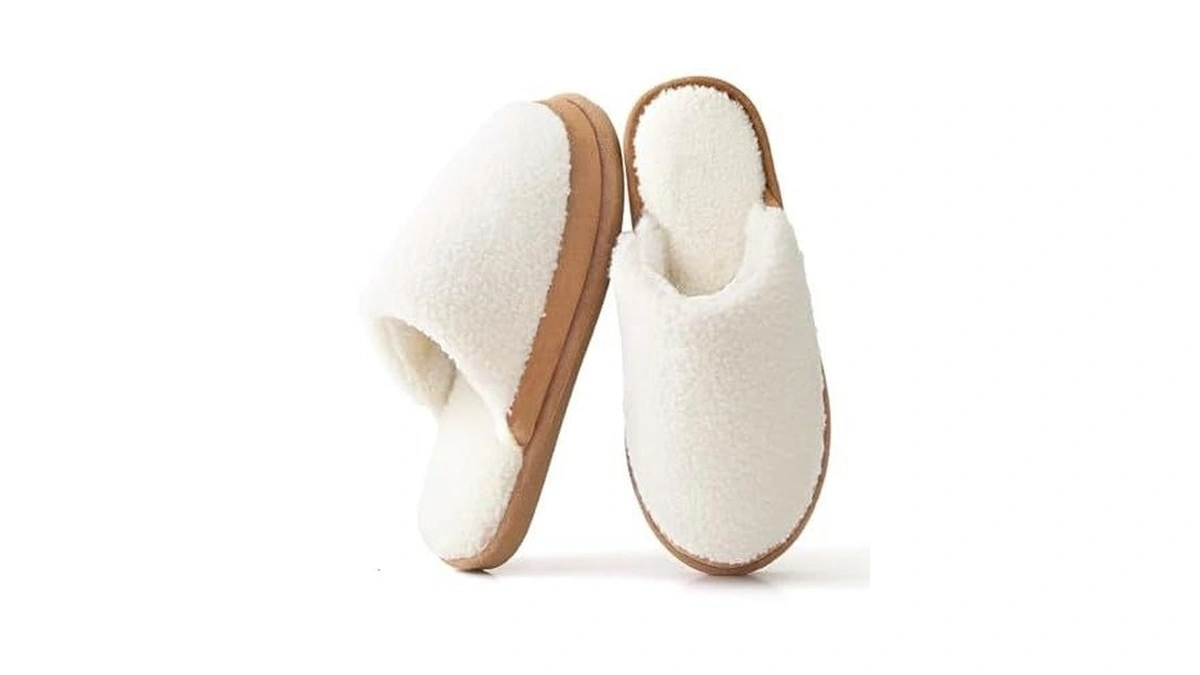 Parlovable Women's Memory Foam House Slippers, Warm Polar Fleece Lined,